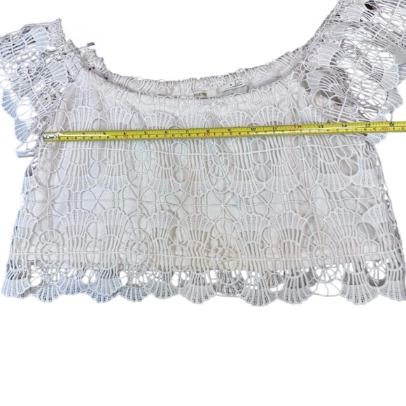 Poetry, Cream Lace, Off-Shoulder, Crop Top, Medium - Picture 9 of 10